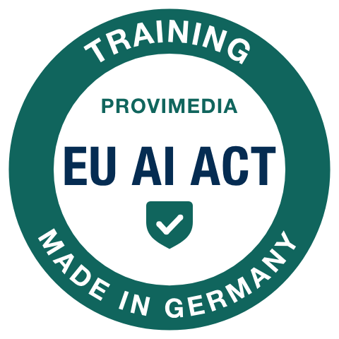 Provimedia seal: EU AI Act – Made in Germany