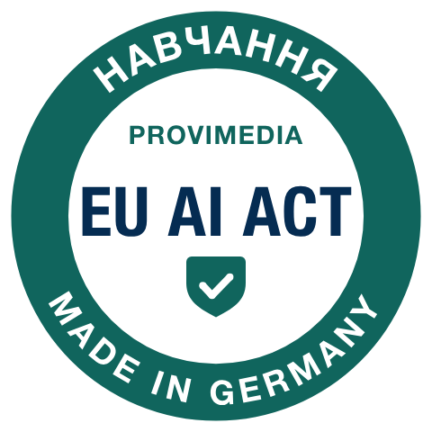 Знак Provimedia: EU AI Act – Made in Germany