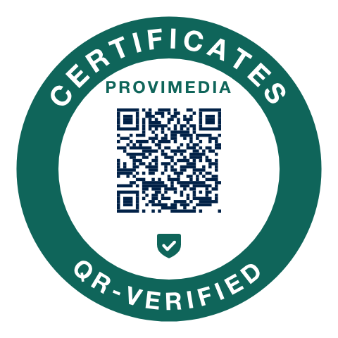 Provimedia seal: QR-verified certificates – Made in Germany