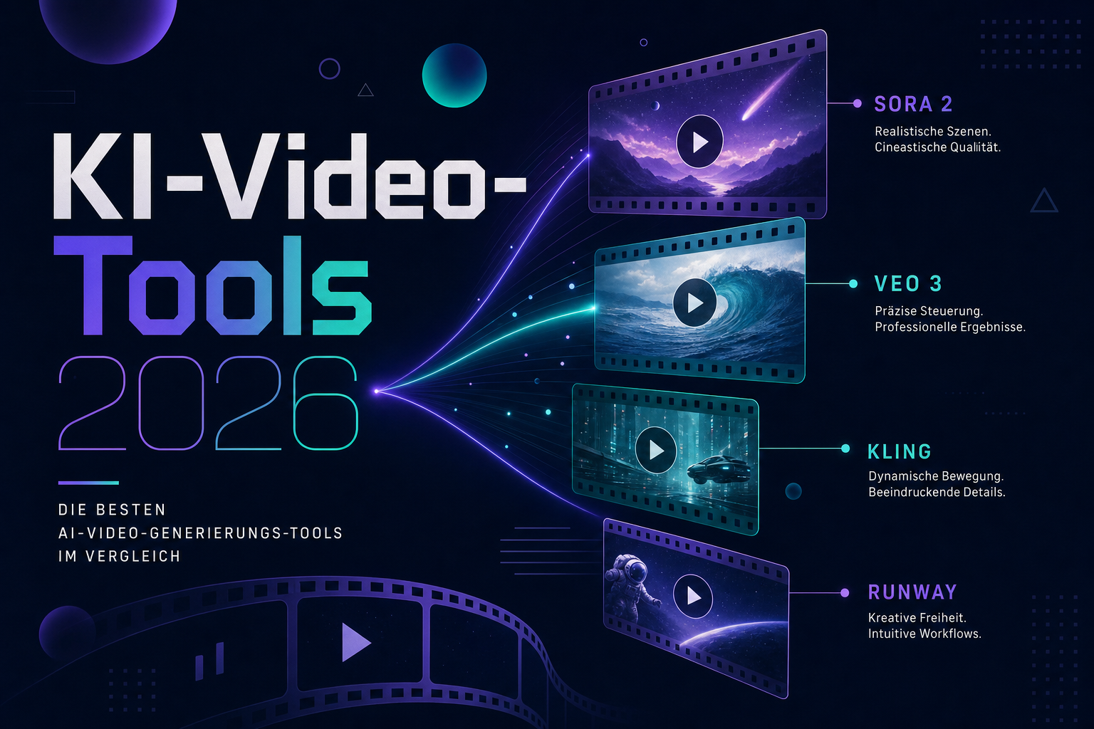 KI-Video-Tools 2026: Sora 2, Veo 3, Kling und Runway im Praxis-Test