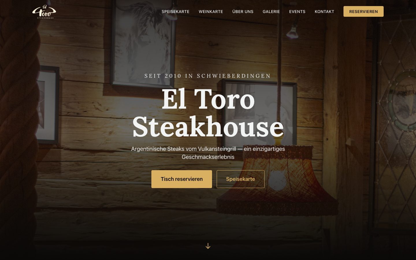 El Toro Steakhouse — Desktop