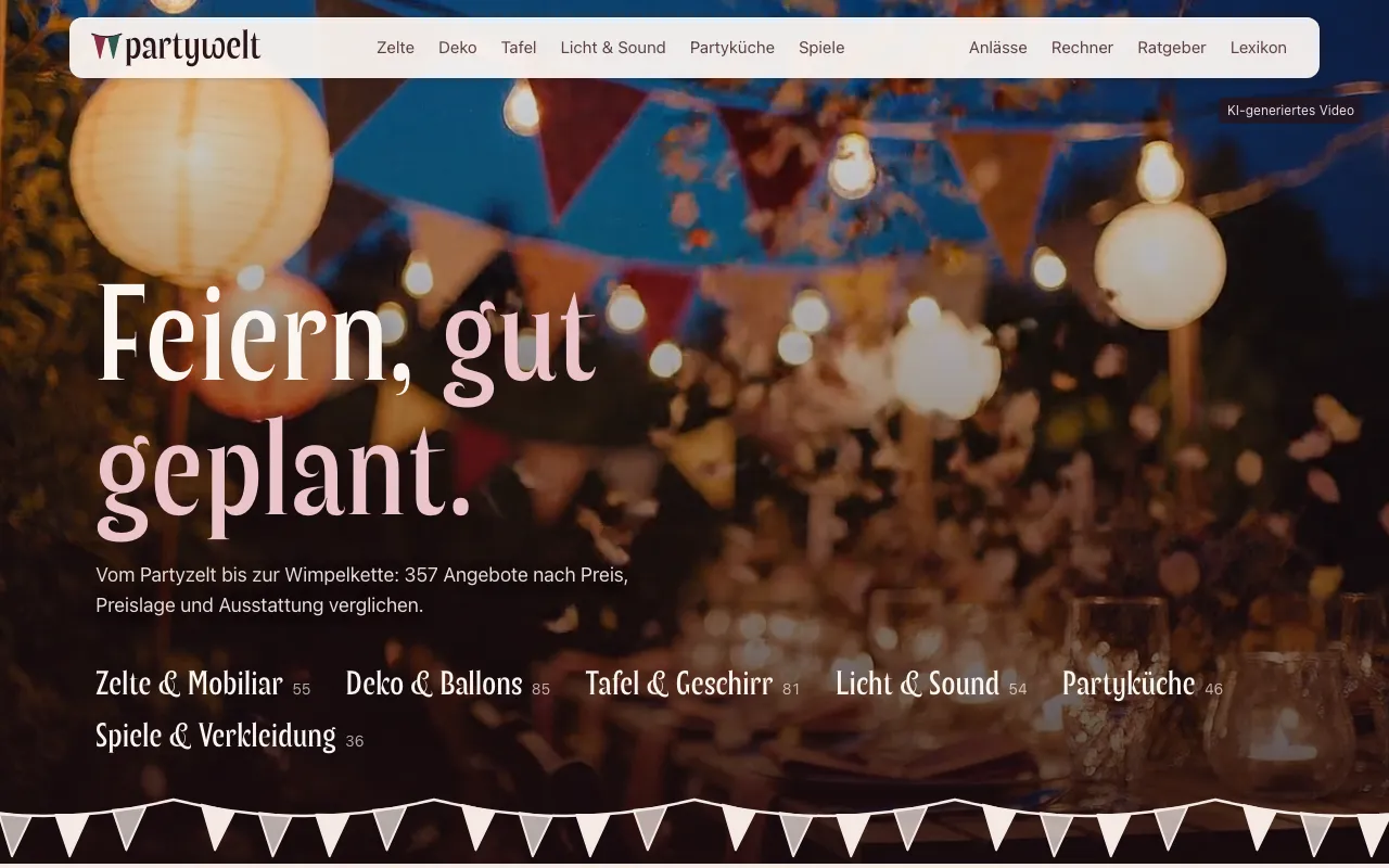 partywelt.de — Desktop