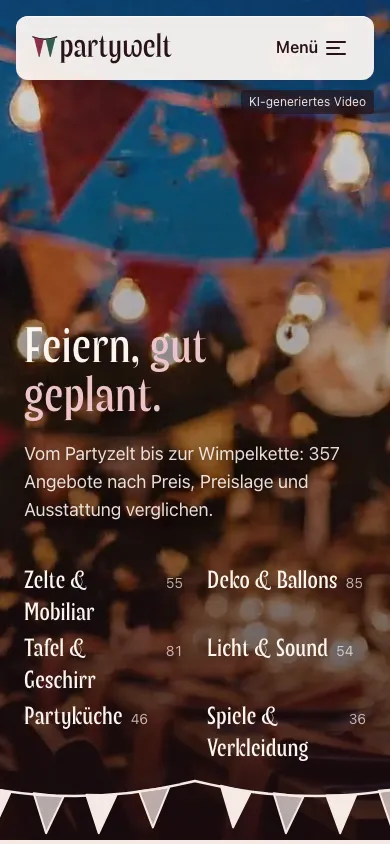 partywelt.de — Mobile