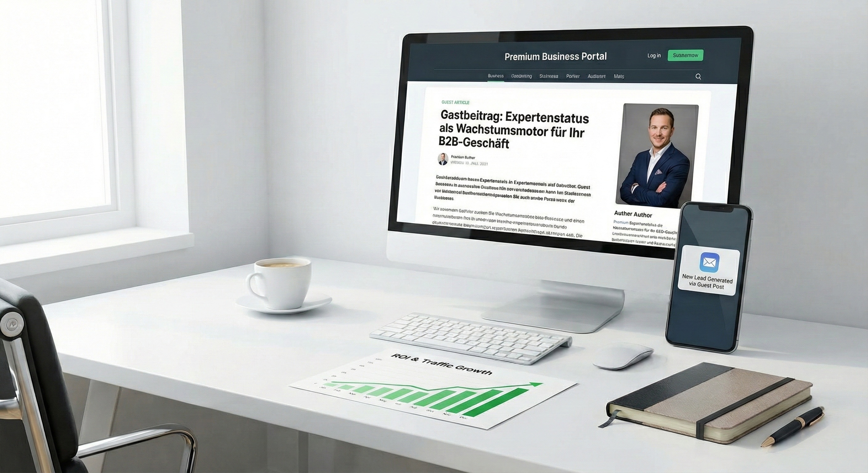 Gastbeiträge auf Premium Business Portalen - ROI und Traffic Growth