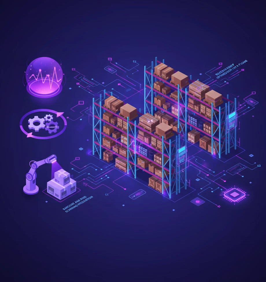 KI-Bestandsmanagement: Dashboard zeigt optimale Lagerbestände und Prognosen