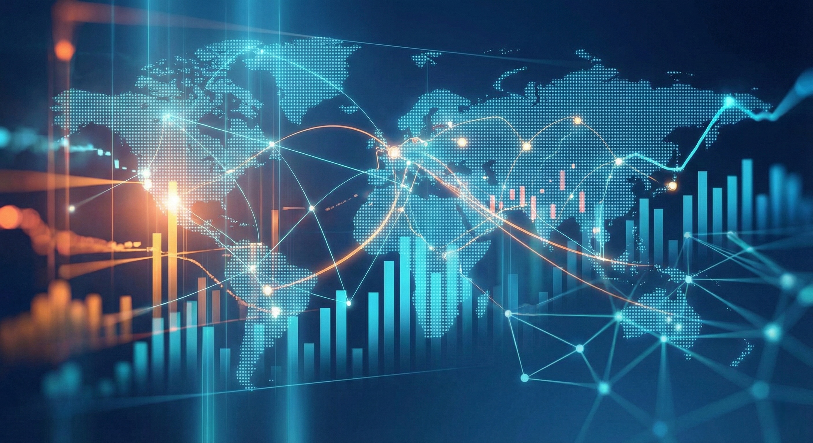 Globale Reichweite: Weltweites Netzwerk mit Wachstums-Analysen