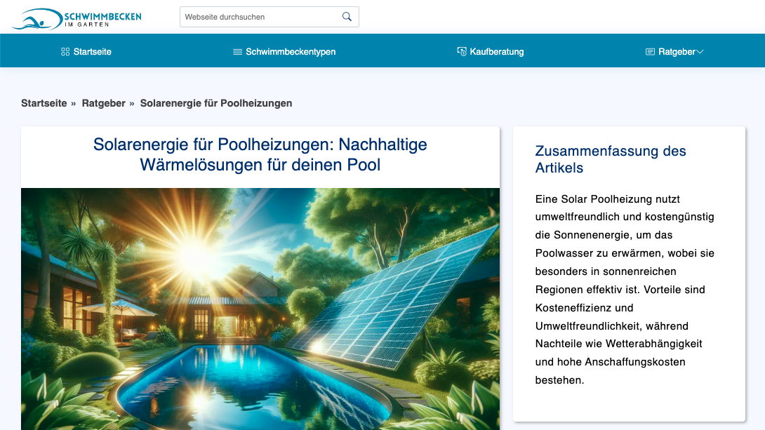 Schwimmbecken Garten