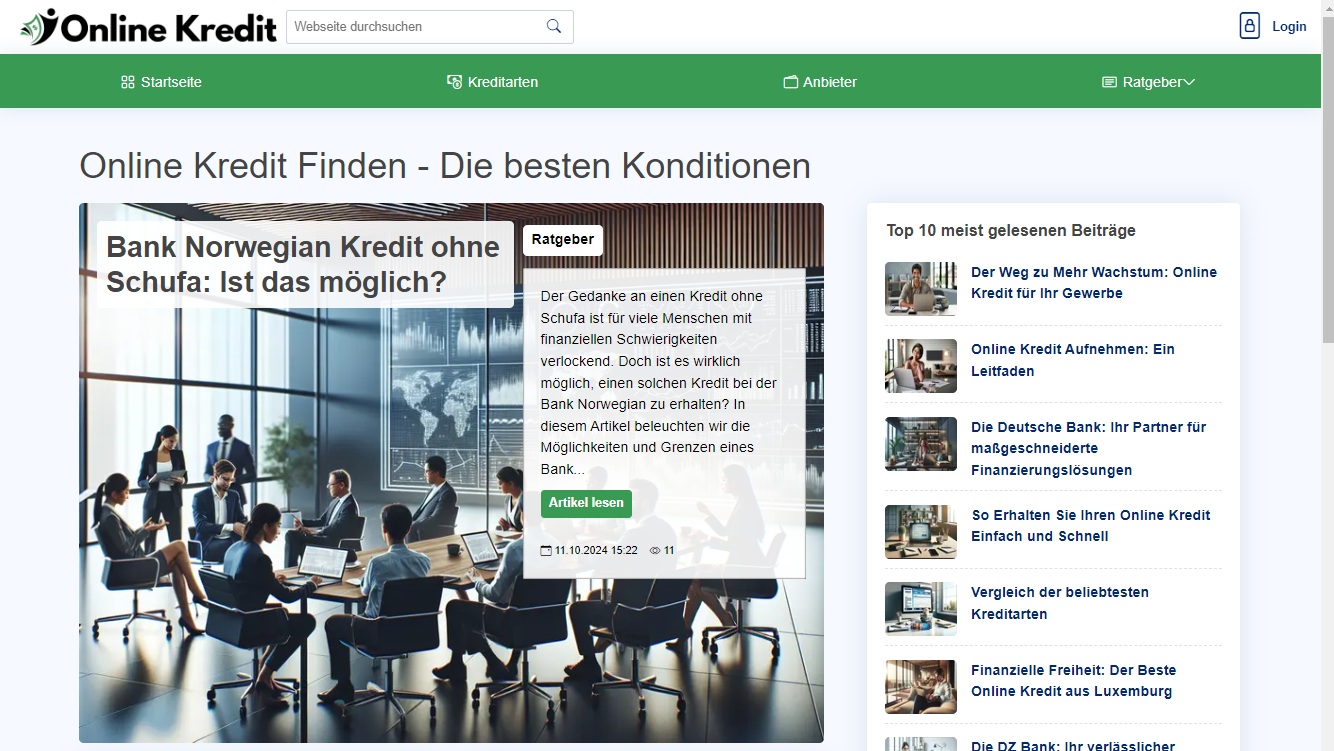 Online Kredit Finden