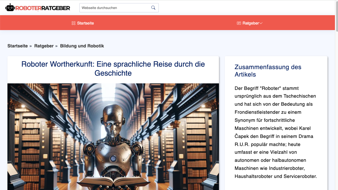Roboter Ratgeber