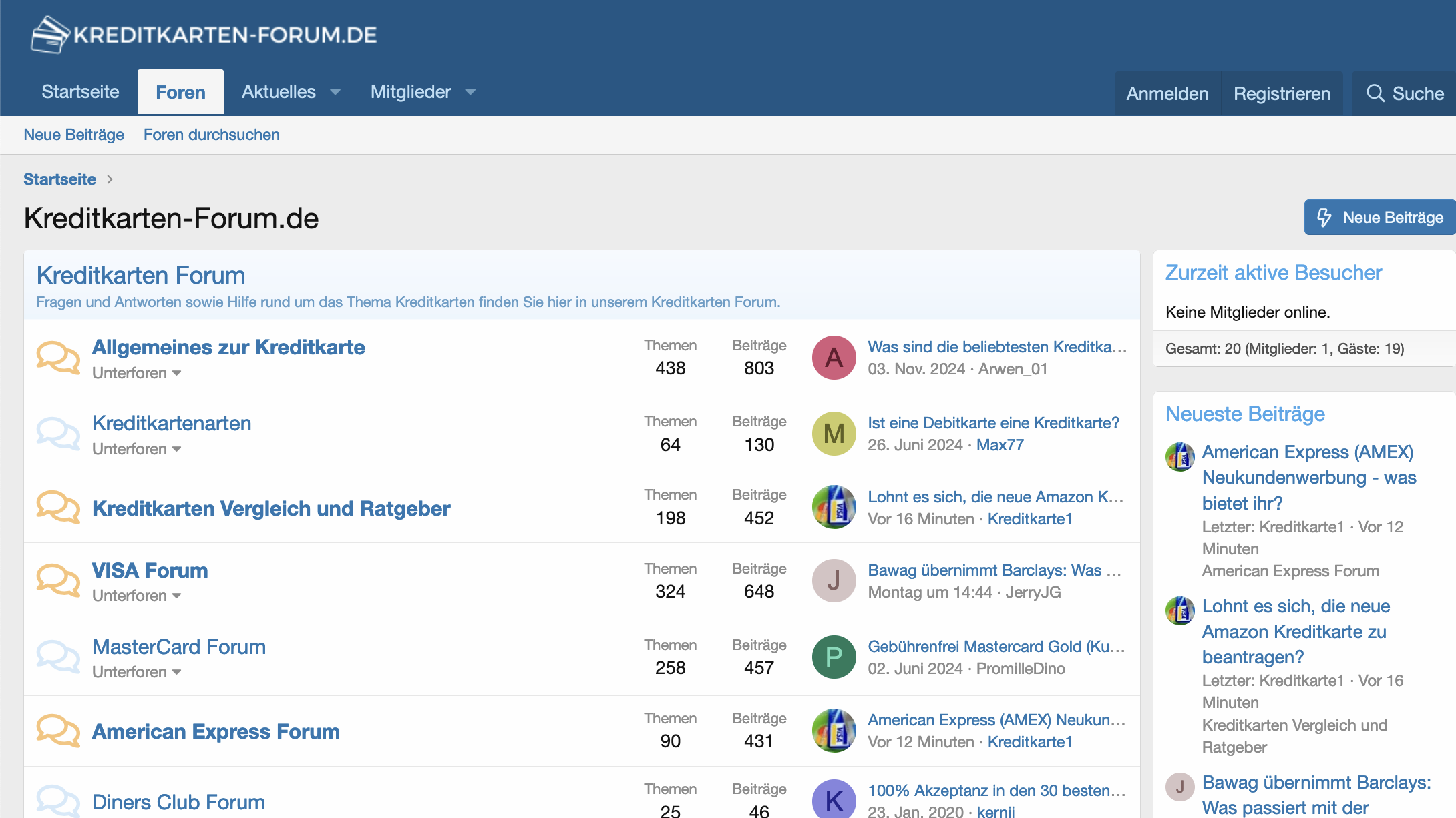Kreditkarten Forum