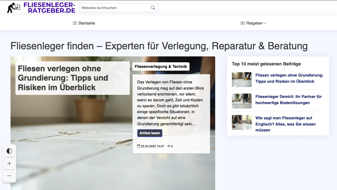 Fliesenleger Ratgeber