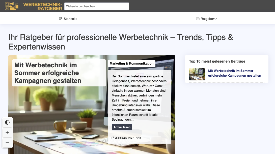 Werbetechnik Ratgeber