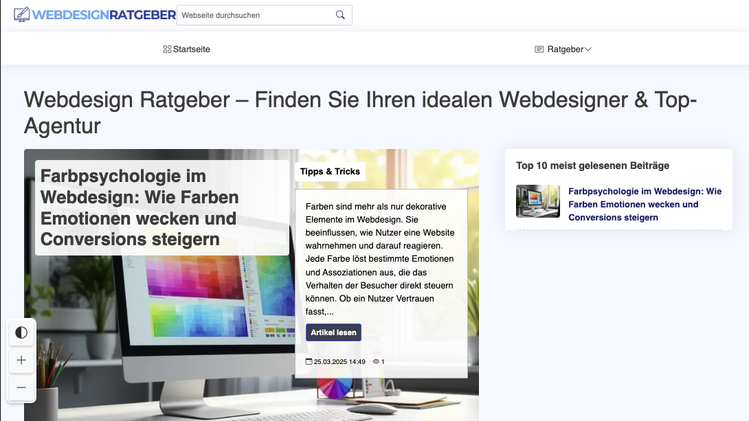 Webdesign Ratgeber