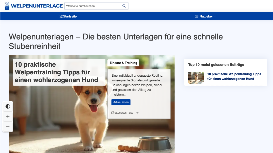 Welpenunterlage