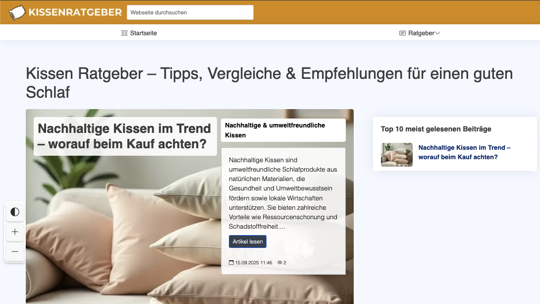 Kissen Ratgeber