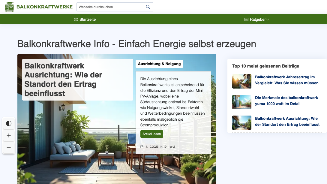 Balkonkraftwerke Info