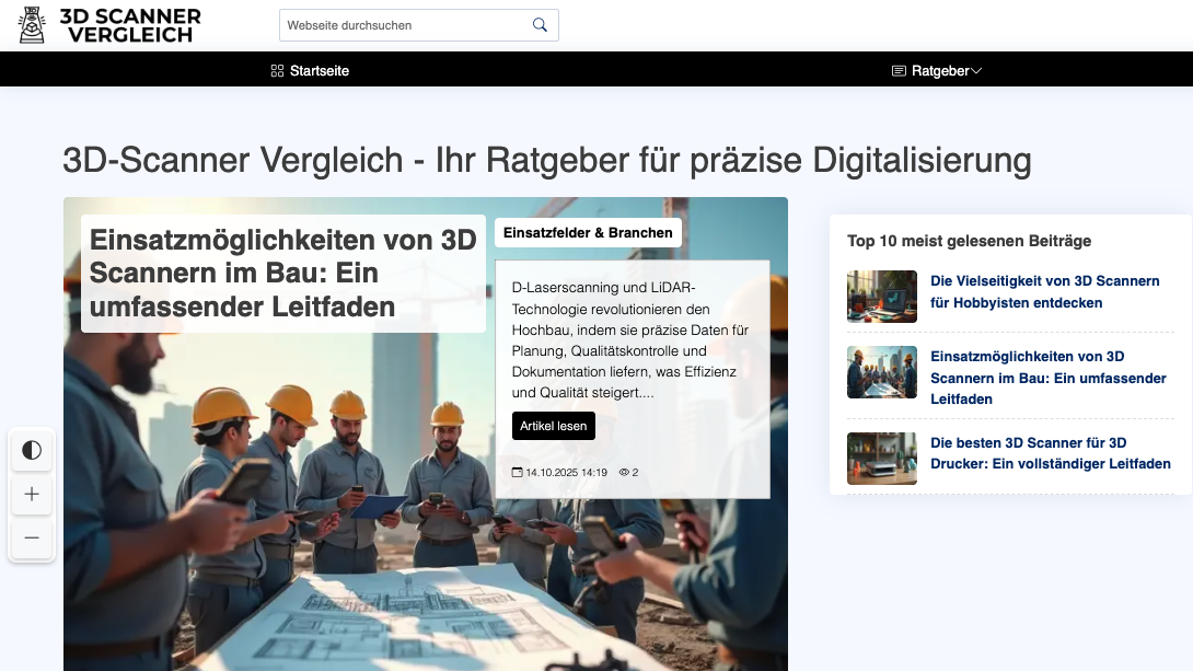 3D Scanner Vergleich
