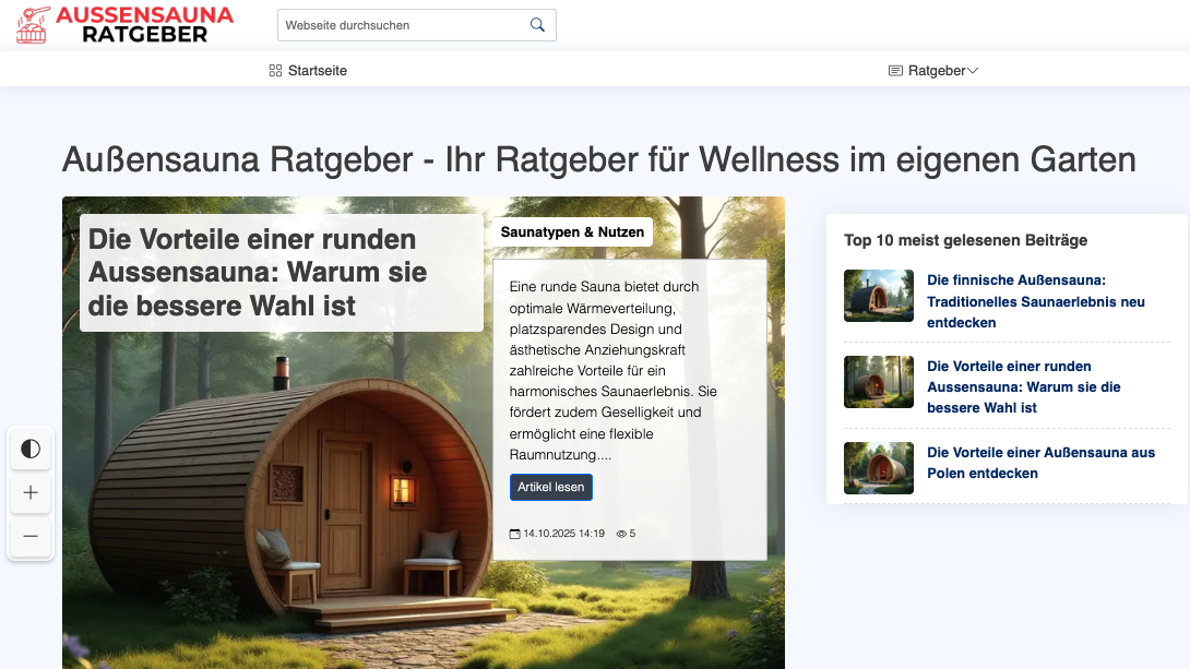 Aussensauna Ratgeber