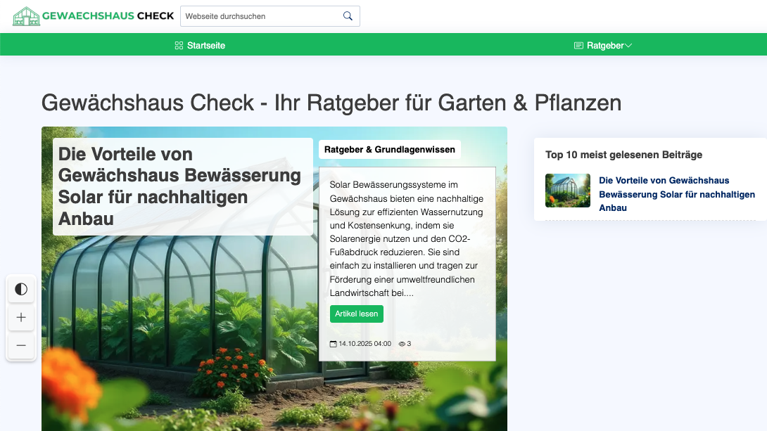 Gewächshaus Check